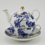 Elizabeth Rose Tea for One (blue)
