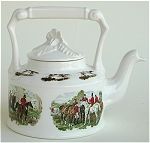 Victorian Hunt Teapot and 2 Mugs