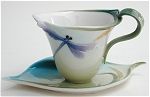 Dragonfly Cup and Saucer with Spoon A
