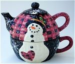 Midnight SNowman Tea For One