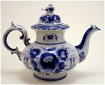 Gzhel Russian Sparrow Teapot