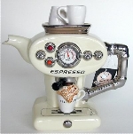 Cream Espresso  Teapot